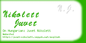 nikolett juvet business card